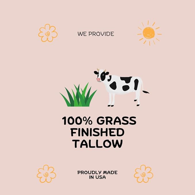 Beef Tallow Lip Balm 100% Grass Fed & Organic, Animal Based Skincare, Carnivore Beauty, Natural Hydrating (4 Pack), Black-Velvo Beauty
