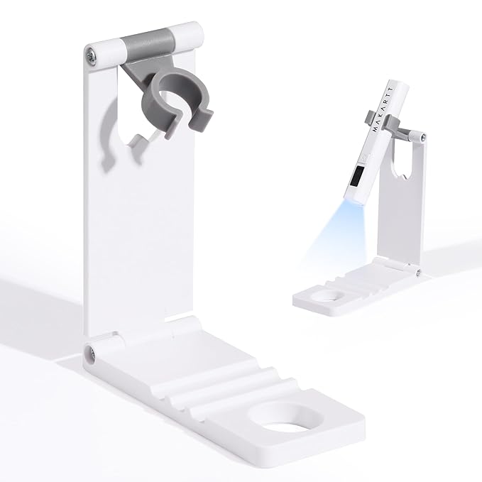 Makartt UV Nail Lamp Stand: Foldable, 360° Adjustable Rotation, Portable, Handsfree, Convenient for Gel Nails Polish Painting Home Salon Manicure-Velvo Beauty