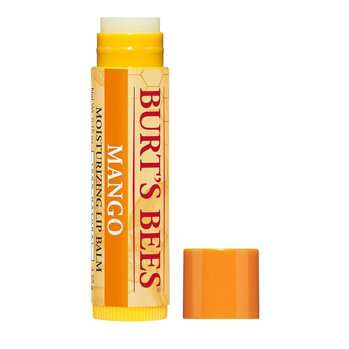Burt's Bees Lip Balm - Mango, Lip Moisturizer With Responsibly Sourced Beeswax, Tint-Free, Natural Origin Conditioning Lip Treatment, 2 Tubes, 0.15 oz.-Velvo Beauty