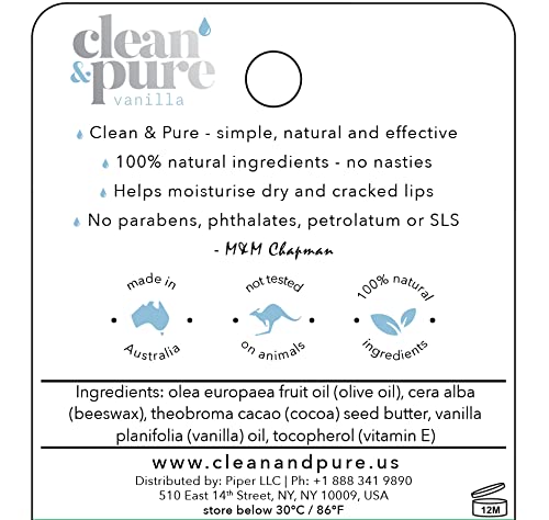 Lip Balm 2-Pack (Vanilla) | Manuka Honey Beauty Products | Lip Care Set With 100% All Natural Beeswax and Vitamin E Oil | Flavored Lip Balm for Dry, Chapped Lips-Velvo Beauty