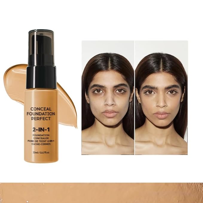 6 Colors Liquid Foundation Long-Lasting,Poreless Liquid Oil Concealer Foundation For All Skin Type,Waterproof & Sweat-Proof,Easy To Push Away,Flawless Finish Foundation,Balanced Skin Color-Velvo Beauty