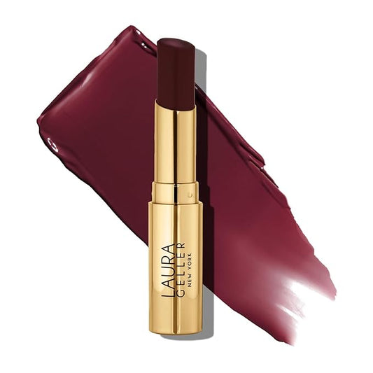 LAURA GELLER NEW YORK Jelly Balm Moisturizing Tinted Lip Color - Very Black Cherry - Hydrating Vitamin E - Semi-Shine Finish-Velvo Beauty
