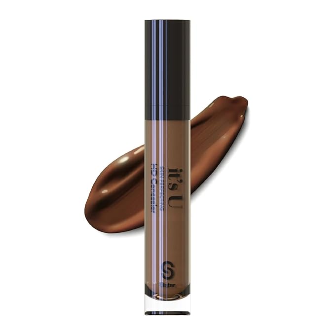 Sistar it's U Skin Perfecting HD Concealer Full Coverage Lightweight Long Lasting Correcting Liquid Contour Cover Masker Makeup 5 ml / 0.17 fl. oz (Deep Espresso)-Velvo Beauty