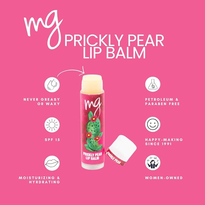 MG Signature Prickly Pear Lip Balms with SPF 15 (Pack of 3)-Velvo Beauty