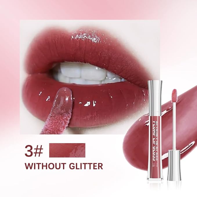 ibcccndc Lip Plumper gloss,Natural Lip Plumper,High Shine Lip Plumper,Lip Enhancer for Fuller,Sexy Lip Gloss,Shiny Lip Gloss For Girls and Women (3)-Velvo Beauty