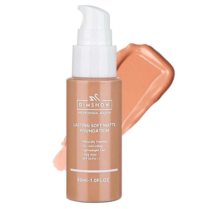 Flawless Matte Liquid Foundation Makeup, Vegan & Cruelty-Free, Liquid Oil-Free Foundation Face Makeup for Combination & Oily Skin, Longwear Medium-Full Coverage (08, 30ml)-Velvo Beauty