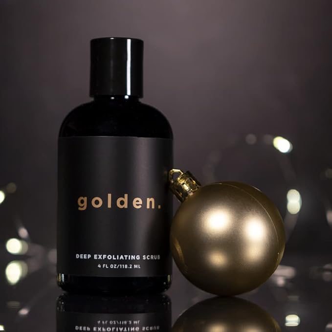 Golden Grooming Co. Exfoliating Face Scrub for Men - Deep Cleansing Facial Cleanser w/Coconut Oil & Aloe Vera - Exfoliating Face Wash for Men - Face Scrub for Oily & Dry Skin - For All Skin Types-4oz-Velvo Beauty