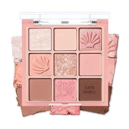 HOLIKA HOLIKA MY FAVE MOOD EYE PALETTE (08 SHELL ON THE BEACH)-Velvo Beauty