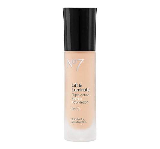 Boots No7 Lift & Luminate Foundation SPF 15 Warm Beige - 1oz Warm Beige-Velvo Beauty