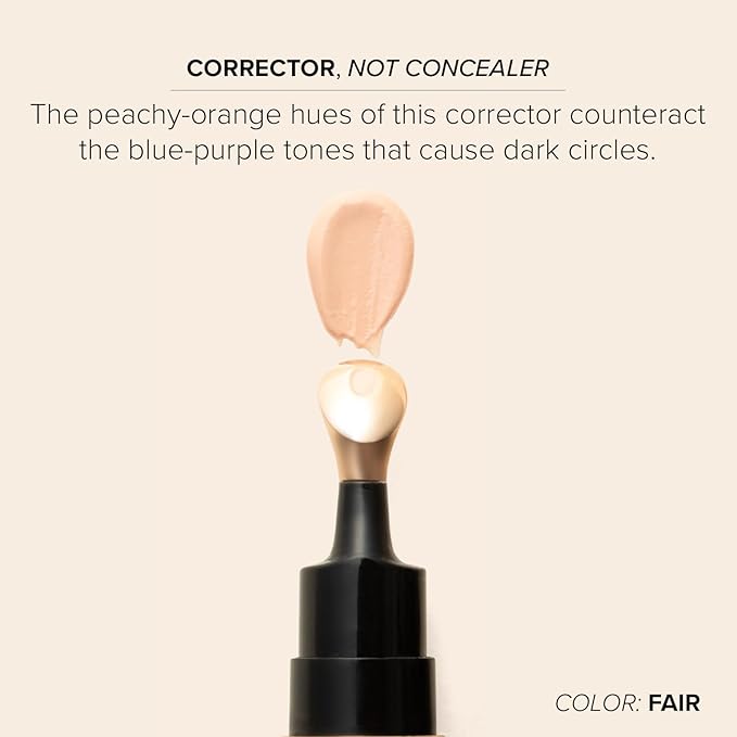 DRMTLGY Luminous Eye Corrector SPF 41, Under Eye Color Corrector for Dark Circles, Anti-Aging Tinted Eye Cream, Hydrating Eye Serum with Peach Undertone, Fair-Velvo Beauty