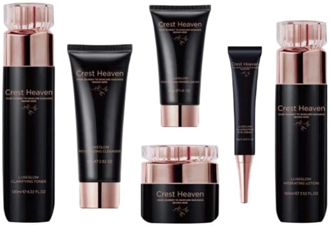 Women 6-Piece Facial Kit for Radiant Skin Care, Facial Care, Face Moisturizing and Anti-aging Skin Care luxeGlow-Velvo Beauty