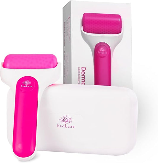 Skincare Ice Roller- Premium Facial & Eye Massage Roller with Freezer Case for Extended Cooling, Pain & Shingles Relief, Reduce Puffiness & Redness, Lymphatic Drainage, & Sun Relief-Velvo Beauty