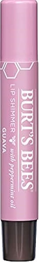 Burt's Bees Shimmer Lip Tint Easter Basket Stuffers, Tinted Lip Balm Stick, Moisturizing for All Day Hydration with Natural Origin Glowy Pigmented Finish & Buildable Color, Guava (4-Pack)-Velvo Beauty