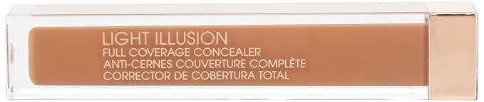 FLOWER BEAUTY By Drew Barrymore Light Illusion Full Coverage Concealer - Diffuse Dark Under Eye Circles + Blurs Blemishes - Weightless Formula + Crease Proof Makeup (Mocha)-Velvo Beauty
