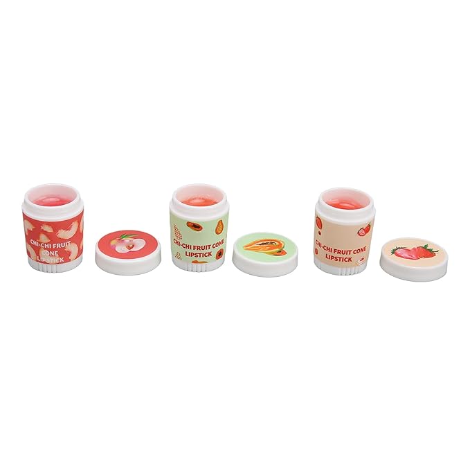 Lip Care Balm, Ice Cream Shape 3 Scent Lip Balm Pot Refreshing for Daily Care-Velvo Beauty
