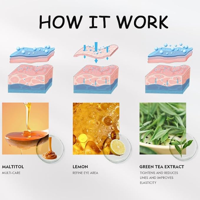 Eye Gel Patch（30 Pairs）Under Eye Patches Mask Essence Extract Under Eye Gel Pads to Reduce Puffy eyes, Dark Circles and Wrinkles (Green Tea)-Velvo Beauty