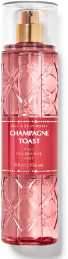 Bath & Body Works - 3 Piece Bundle - Spray - Body Cream - Shower Gel - Full Size and Gift Bag HELLO GORGEOUS (Champagne Toast)-Velvo Beauty