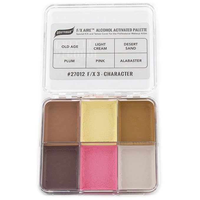 Graftobian F/X Aire Alcohol Activated Palette - SFX Makeup (F/X 3 - Character)-Velvo Beauty