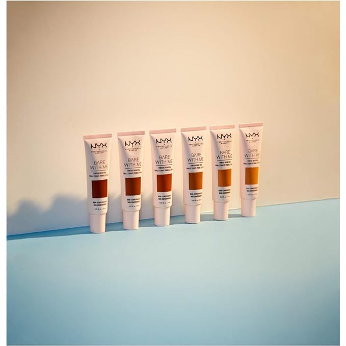 NYX PROFESSIONAL MAKEUP Bare With Me Tinted Skin Veil, Lightweight BB Cream - Nutmeg Sienna-Velvo Beauty