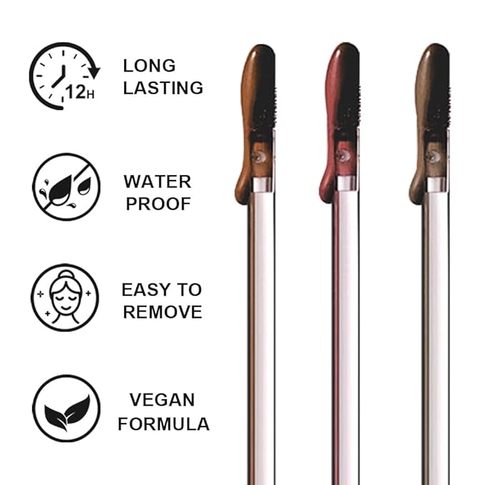 3 Colors Peel Off Lip Liner Stain with Tweezer, Long Lasting Waterproof Lip Tint Stains Makeup Set with Matte Finish for Women, Natural Look, Easy to Use, for All Skin Types (#234, M)-Velvo Beauty