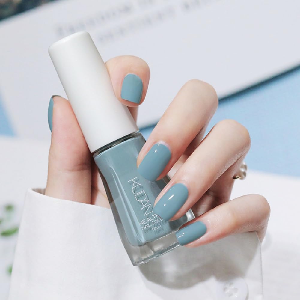 Nail Polish set - Nail Lacquer Quick Dry, Full Size, Vibrant, Colorful, Trendy, Glitter, Glossy, Metallic, Matte Nail Art Nail Shades (N14 Haze Blue, 52g)-Velvo Beauty