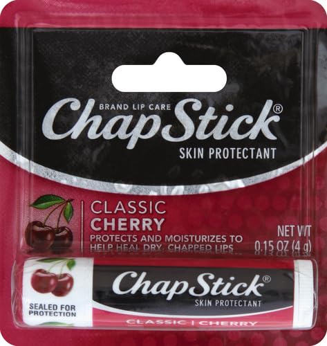 ChapStick Classic Cherry Lip Balm Tube, Flavored Lip Balm for Lip Care on Chafed, Chapped or Cracked Lips - 0.15 Oz-Velvo Beauty