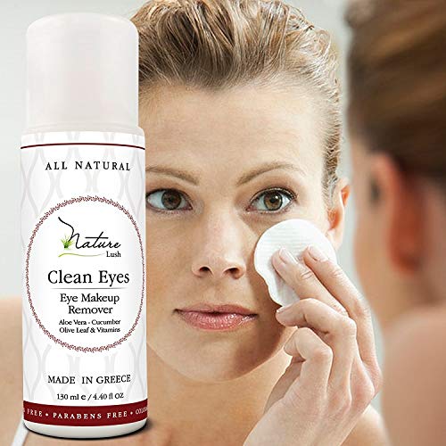 Nature Lush The Best Natural Eye & Face Makeup Remover - Oil Free - Rich Vitamins - Non Irritating – No Hazardous Chemicals - “Clean Eyes Made In Greece 4.4 oz-Velvo Beauty