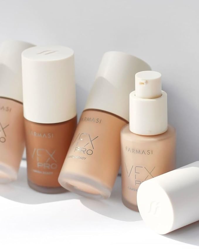 FARMASi Vfx Pro Foundation, Full Coverage Liquid Cream, Lightweight Long Lasting Coverage, Breathable Skin Moisturizer with Color True Matte Blending, Face Makeup, 1 fl. oz / 30 ml - Neutral Light 03-Velvo Beauty
