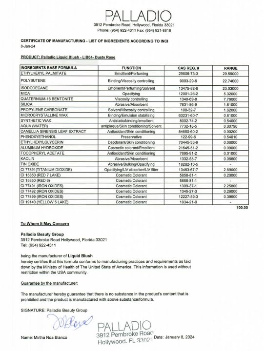 Palladio Liquid Blush for Cheeks & Lips 2-in-1 Makeup Face Blush, Weightless Cream Formula, Smudge Proof Long-Wearing Pigmented Blush, Natural Look Makeup Face Blushes, Dewy Finish, Dusty Rose-Velvo Beauty