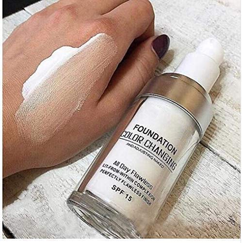 TLM Concealer Cover Cream, Flawless Colour Changing Foundation Makeup, Warm Skin Tone Foundation liquid Base Nude Face Moisturizing Liquid Cover Concealer for Women and Girls-Velvo Beauty