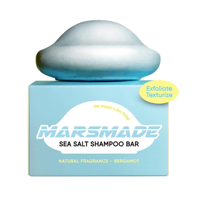Sea Salt Shampoo Bar 2.0 - Hydrating & Moisturizing Natural Hair Soap for Volume & Scalp Nourishment - Solid Shampoo for All Hair Types (120g, 4.23oz)-Velvo Beauty