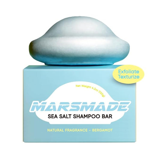 Sea Salt Shampoo Bar 2.0 - Hydrating & Moisturizing Natural Hair Soap for Volume & Scalp Nourishment - Solid Shampoo for All Hair Types (120g, 4.23oz)-Velvo Beauty