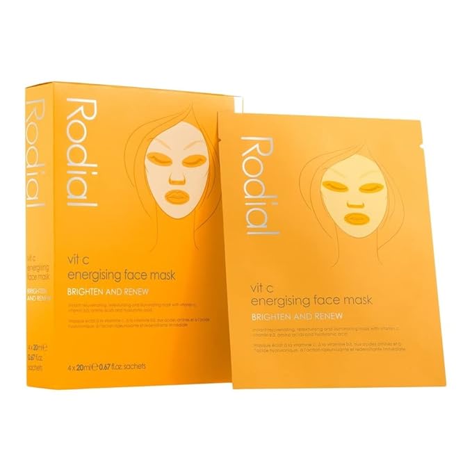 Rodial Vit C Energising Sheet Masks,0.67 Fl Oz (Pack of 4)-Velvo Beauty