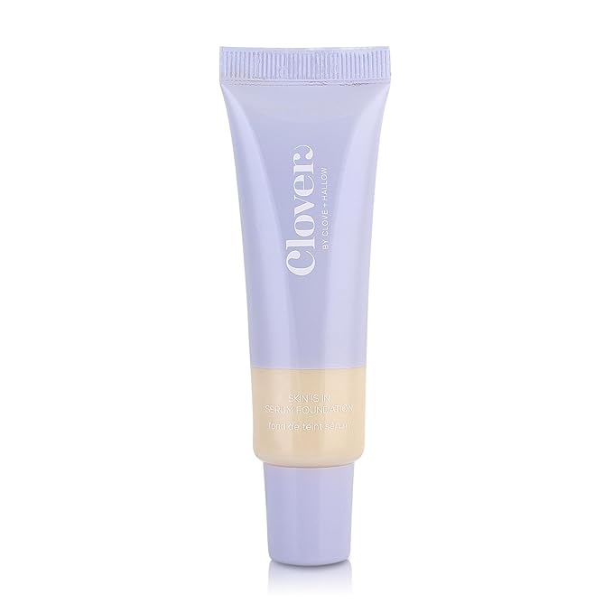 Clover Skin Is In Serum Foundation | Hydrating Face Serum, Lightweight Foundation, Cruelty-Free & Vegan | With Squalane And Sunflower Seed Wax | 30 ml - Shade 01 (Ultra Fair)-Velvo Beauty