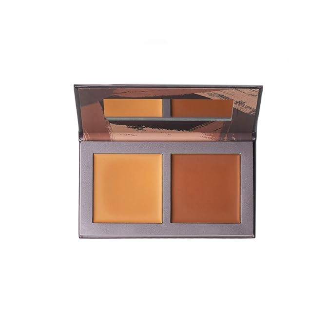 Jecca Blac Sculpt and Soften Contour Palette, Creamy Formula with Natural Finish, Medium Coverage, Gender Neutral and LGBTIQA+ Inclusive Make Up, Dark, 12g-Velvo Beauty