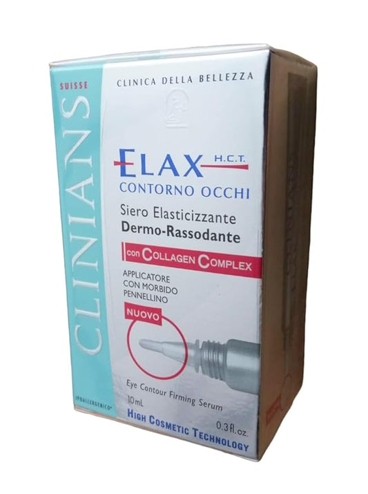 Suisse Clinica Della Bellezza Elax HCT Collagen Complex Eye Contour Firming Serum From Italy, 0.3 Oz.-Velvo Beauty