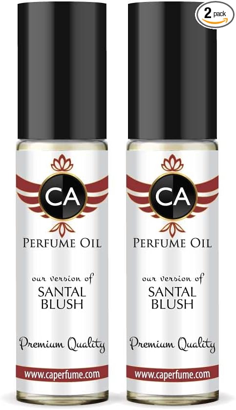 CA Perfume Impression of Santal Blush For Women Replica Fragrance Body Oil Dupes Attar Roll-On 0.3 Fl Oz-X2-Velvo Beauty