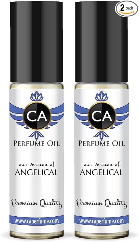CA Perfume Impression of Thierry M. Angelical For Women Replica Fragrance Body Oil Dupes Alcohol-Free Essential Aromatherapy Sample Travel Size Concentrated Long Lasting Attar Roll-On 0.3 Fl Oz-X2-Velvo Beauty