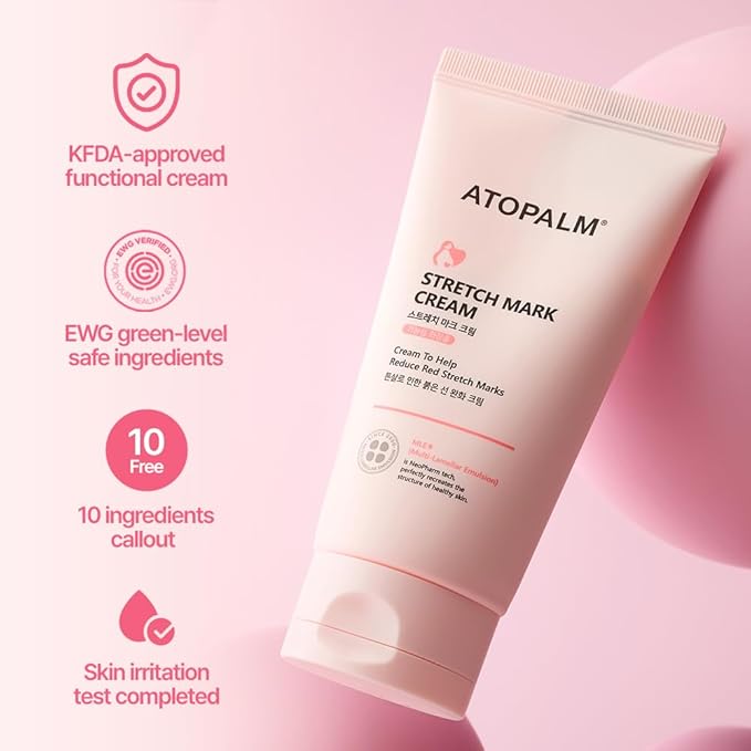 ATOPALM Maternity Care Stretch Mark Cream, 150ml 5 Fl Oz, Canola Oil Postpartum Skin Care| Pregnancy Red Lines Relief | Skin Swelling Elasticity Improvement| Gentle Body Moisturizing | Kbeauty-Velvo Beauty