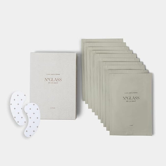 '+ Lux Unfiltered Cooling Under Eye Patches - Anti-Slip Caffeine Infused Korean Eye Mask - Reduces Puffiness, Brightens, & Hydrates Skin - Fragrance Free, Vegan, & Cruelty Free - 10 Count-Velvo Beauty