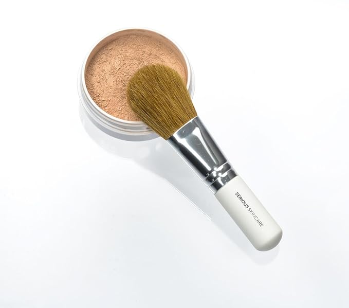 Serious Skincare BELLA ROSE PRO-MINERALS Loose Mineral Powder Makeup Foundation SPF 15 + Goat Hair Application Brush - Sheer to Full Coverage - Luminous Matte Finish - Men and Women - .50 oz (Light)-Velvo Beauty