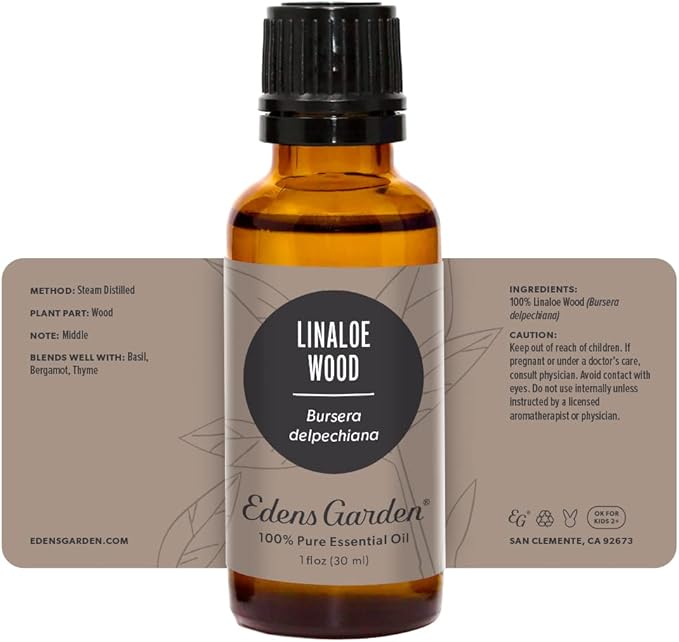Edens Garden Linaloe Wood Essential Oil- 100% Pure Premium Grade, Undiluted, Natural, Therapeutic, Aromatherapy, The Best for Diffuser, Skin, Face, Hair 30 ml (1 fl oz)-Velvo Beauty