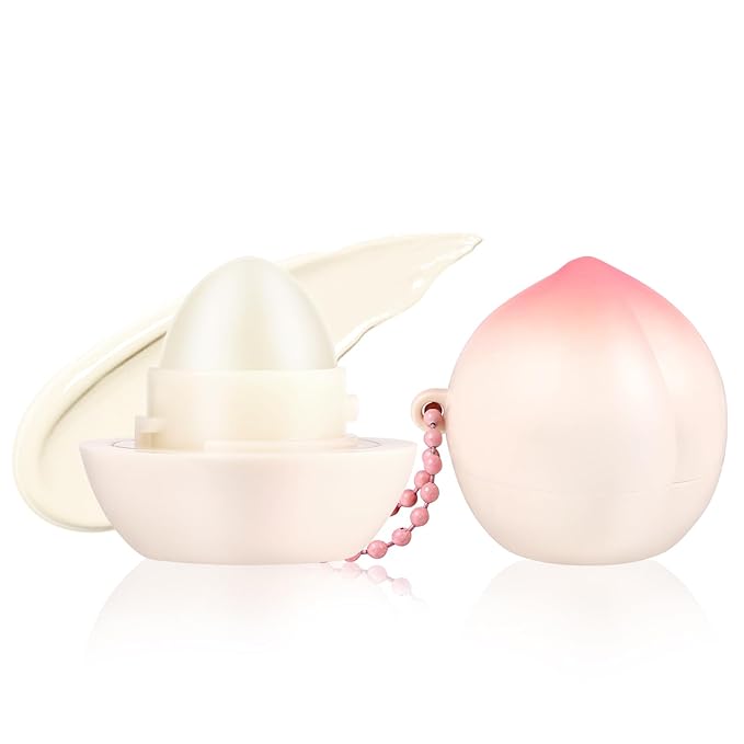 KISSIO Lip Balm,Peach Lip Balm,Lip Care with Sunflower,Olive and Coconut oils,Moisturize and Soothe Dry Chapped Lips,Make Lips Soft,Cruelty Free,0.12 oz(01#Peach)-Velvo Beauty