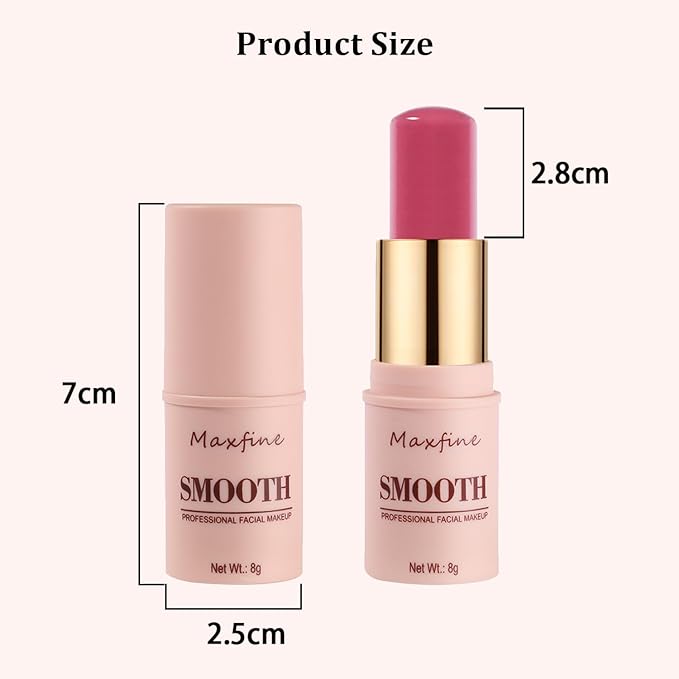 Blush for Cheeks - Buildable Cream Blush, 3-in-1 Blush Stick Makeup for Cheek Lip Eyeshadow Contour, Tint Blush Blam for Mature Skin Women Girl Make Up Gift (Tangy Citrus #5)-Velvo Beauty
