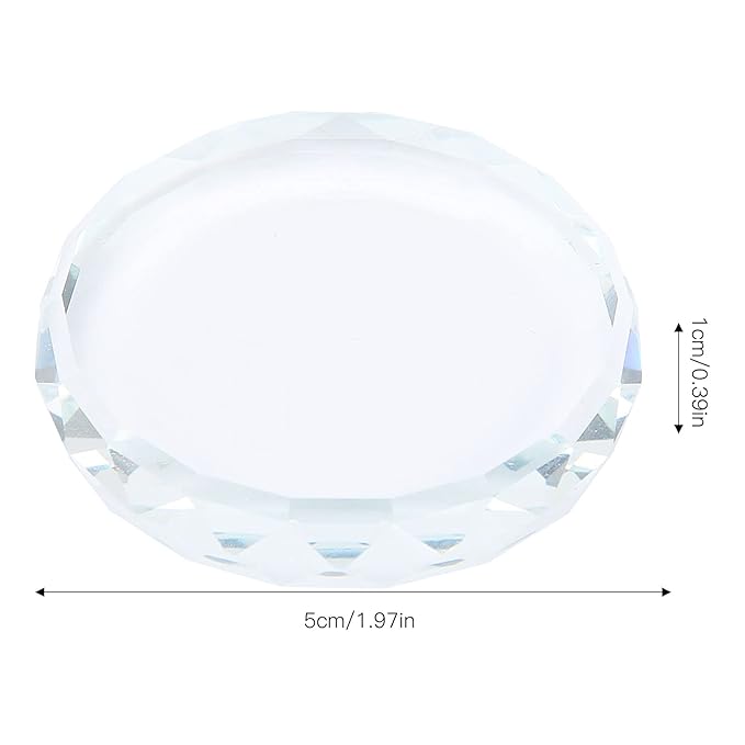 Nail Palette Board, Nail Art Palette,2PCS/set Nail Art Palettes Color Mixing Toning Glass False Eyelash Glue Hold Makeup Pallet for Acrylic Manicure-Velvo Beauty