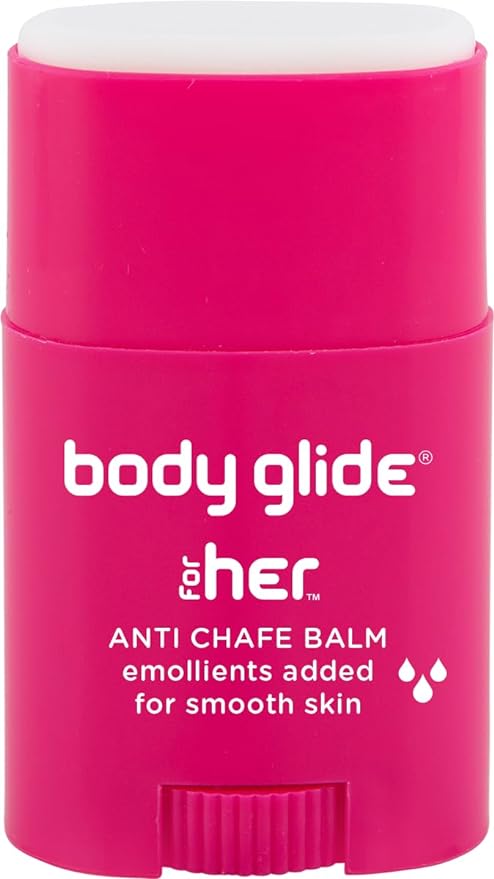 Body Glide For Her Anti Chafe Balm | Chafing stick with added emollients | Great for dry, sensitive skin and/or sensitive areas | Use on chest, bra, butt, groin, arm, and thigh chafing | 0.8oz-Velvo Beauty
