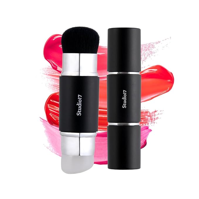 Dual Ended Silicone Tip Blush Brush | Korean Olive Young Makeup Tool for Contouring & Blush Application | Skin-Friendly Non-Irritating Professional Face Makeup Brush-Velvo Beauty