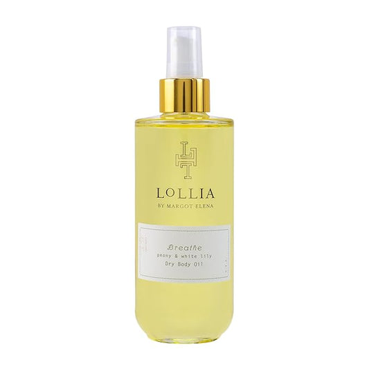 LOLLIA Breathe Dry Body Oil, 6.8 Fl. Oz. – Peony & White Lily – Women’s Scented, Moisturizing, Dry Body Oil for Women, For All Skin Types-Velvo Beauty