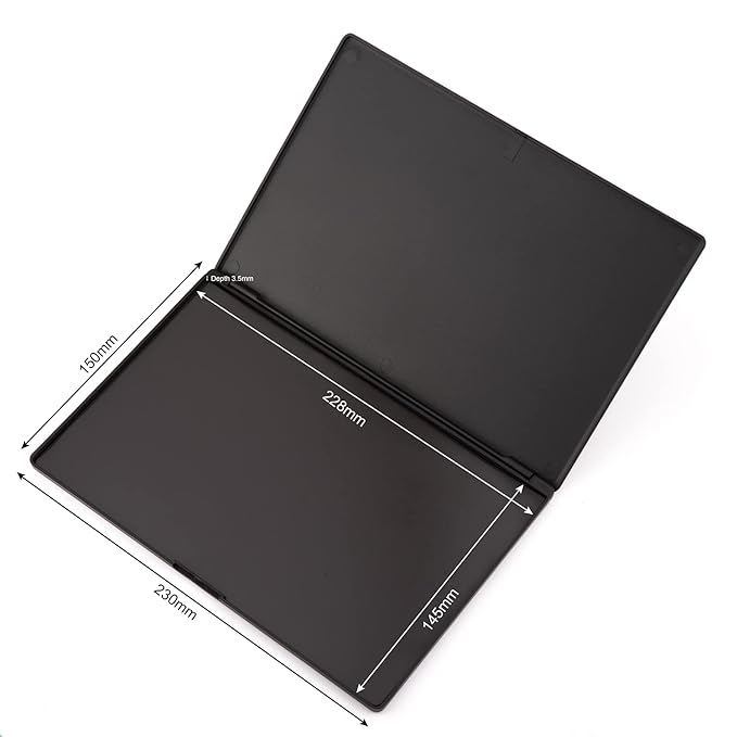 Large Empty Magnetic Plastic Eyeshadow Makeup Palette with 15Pcs Adhesive Empty Palette Metal Stickers for Eyeshadow Lipstick Blush Powder-Velvo Beauty