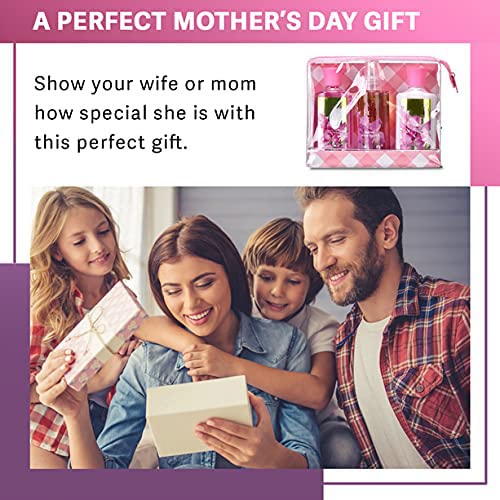 Bath & Body Care Travel Set Pea Flower Scent Home Spa Set with Body Lotion, Shower Gel and Fragrance Mist, Christmas Gifts for Her and Him-Velvo Beauty